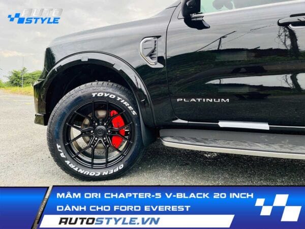 Mâm ORI Chapter-5 V-Black 20 inch Dành Cho Ford Everest
