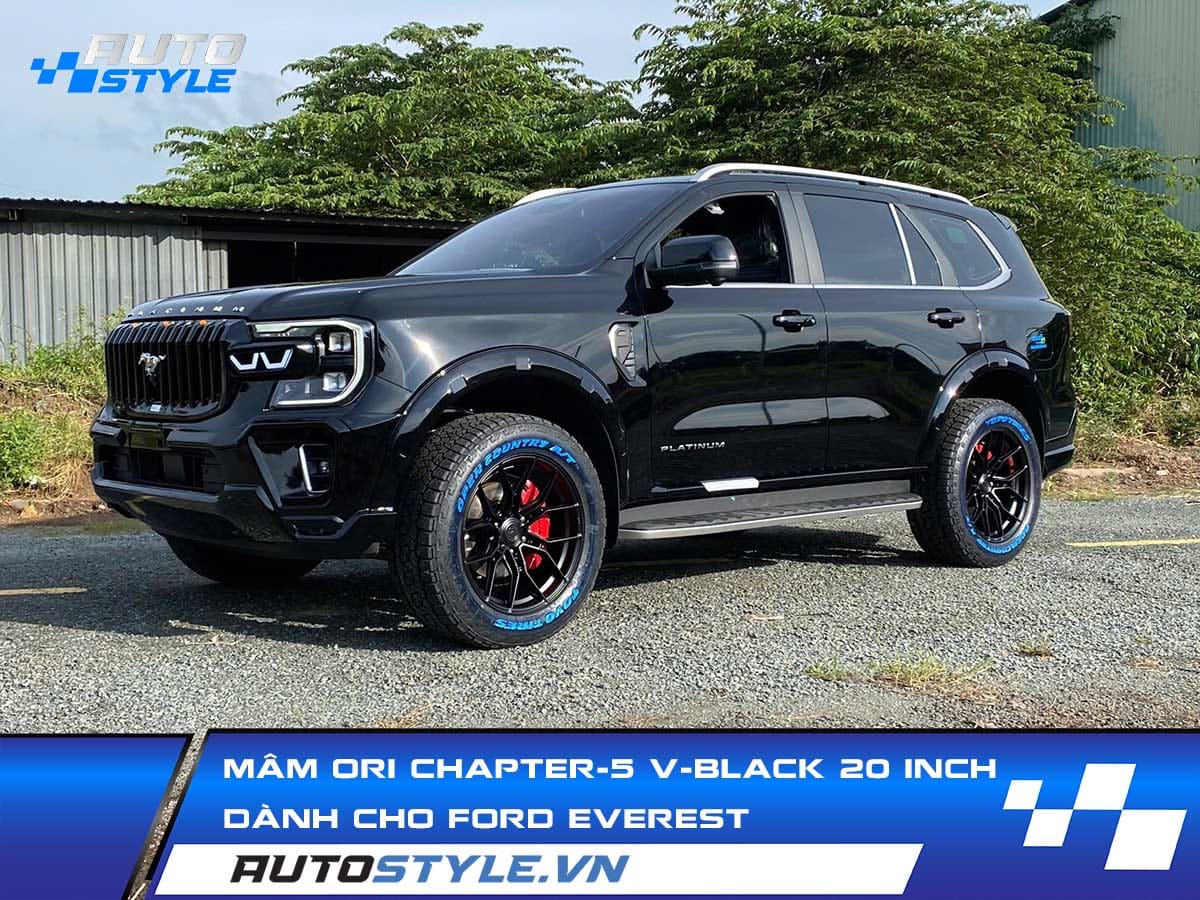 Mâm ORI Chapter-5 V-Black 20 inch Dành Cho Ford Everest