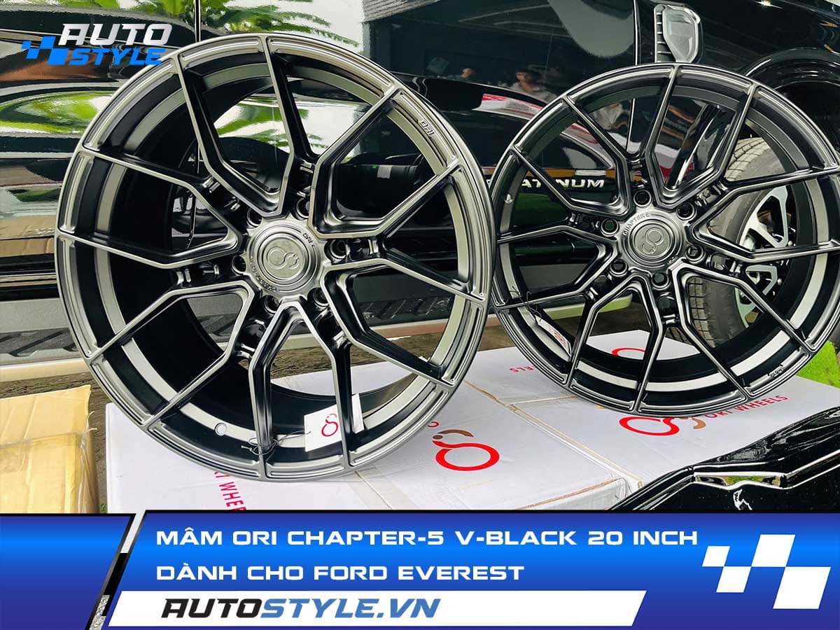 Mâm ORI Chapter-5 V-Black 20 inch Dành Cho Ford Everest