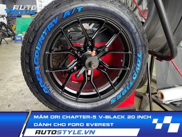 Mâm ORI Chapter-5 V-Black 20 inch Dành Cho Ford Everest