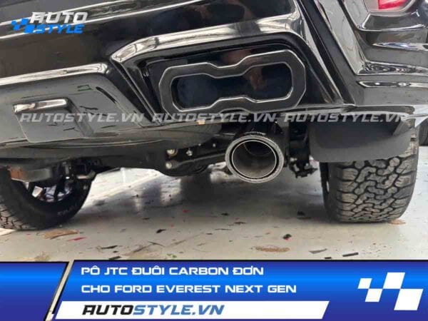 Pô JTC Carbon Đơn Cho Ford Everest Next Gen