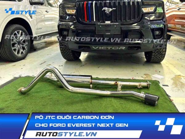 Pô JTC Carbon Đơn Cho Ford Everest Next Gen