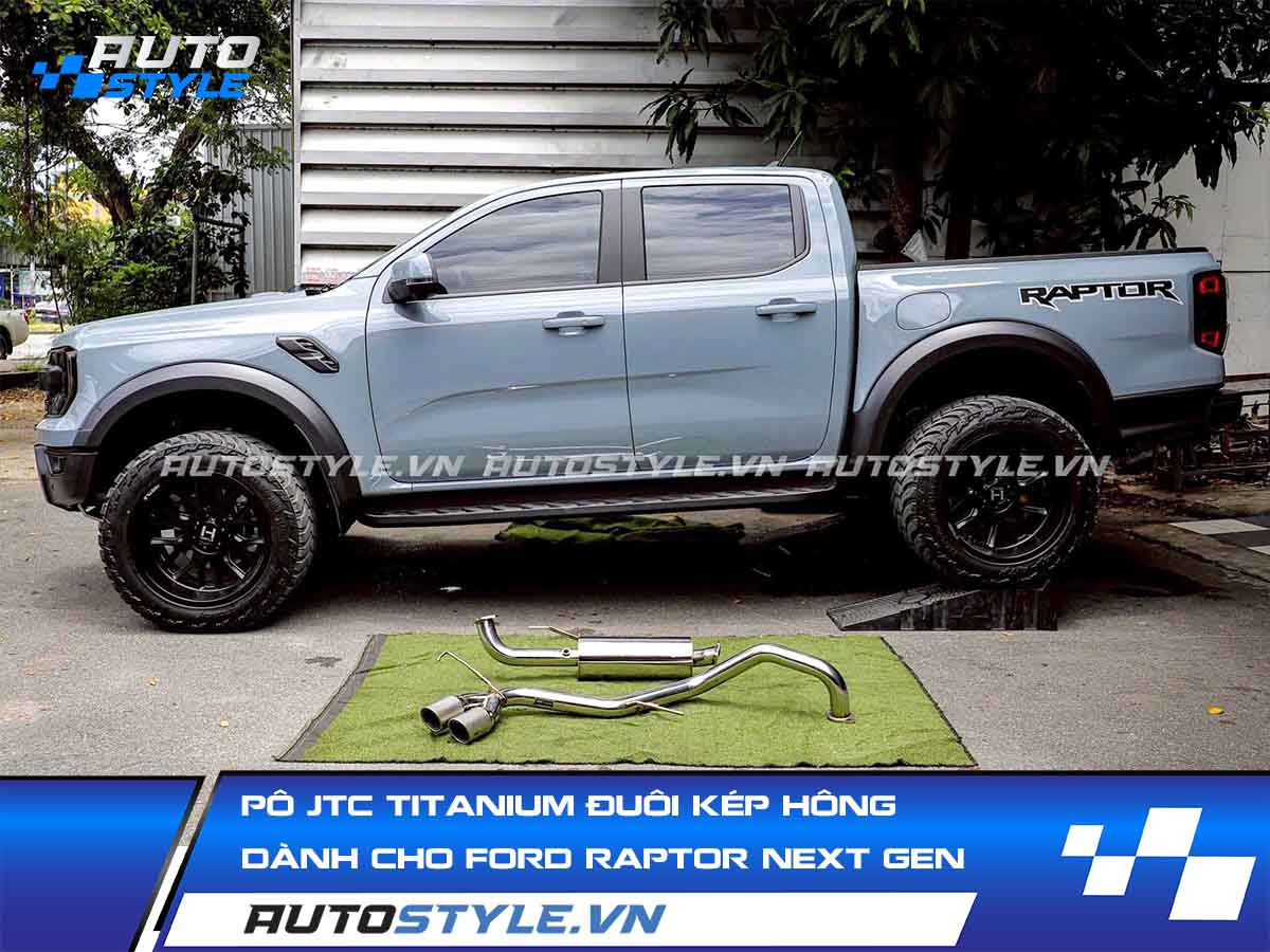 Pô JTC Titanium Đuôi Kép Hông Dành Cho Ford Raptor Next Gen