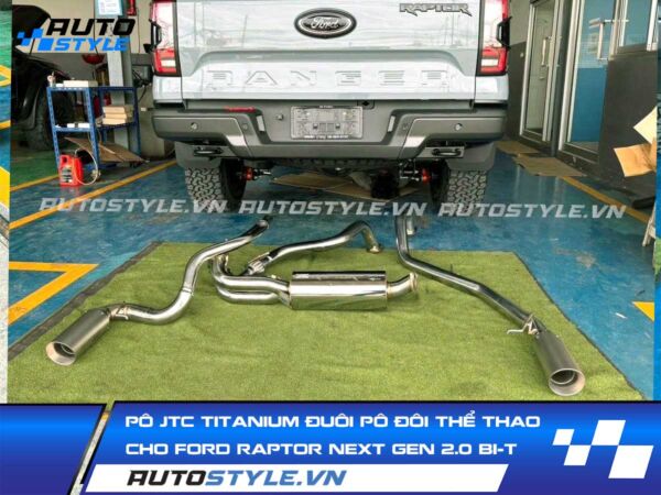 Pô JTC Titanium Đuôi Pô Đôi Cho Ford Raptor Next Gen 2.0 Bi-T
