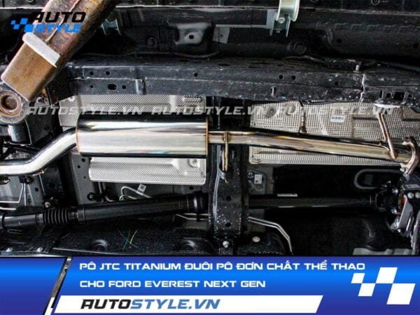 Pô JTC Titanium Đuôi Pô Đơn Cho Ford Everest Next Gen Đậm Chất Thể Thao