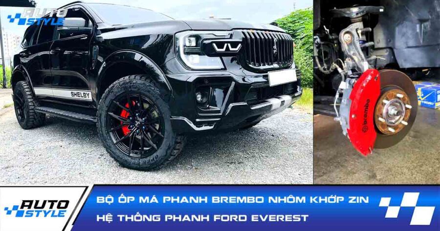 Bộ Ốp Má Phanh Brembo Nhôm Khớp Zin Hệ Thống Phanh Ford Everest