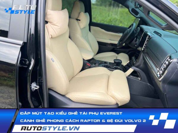 Đắp Mút Tạo Kiểu Ghế Tài Phụ Everest Phong Cách Raptor Phối Volvo