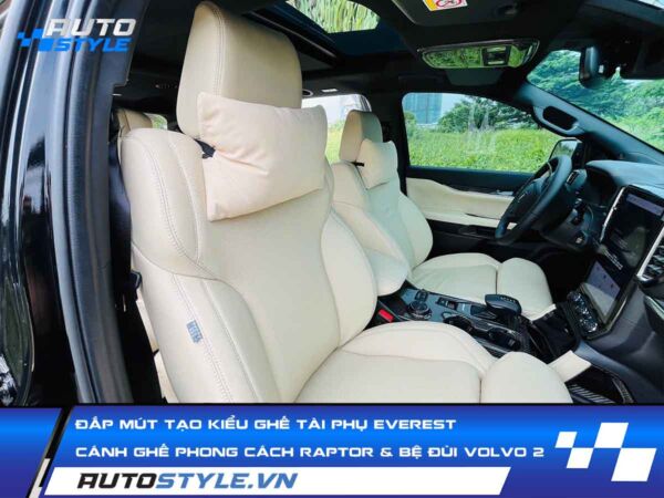 Đắp Mút Tạo Kiểu Ghế Tài Phụ Everest Phong Cách Raptor Phối Volvo