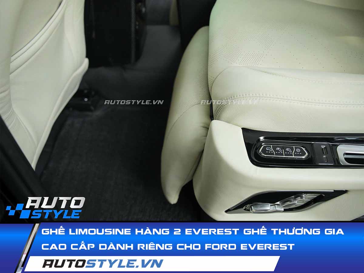 Ghế Limousine Hàng 2 Everest Ghế Thương Gia Cao Cấp Dành Riêng Cho Ford Everest