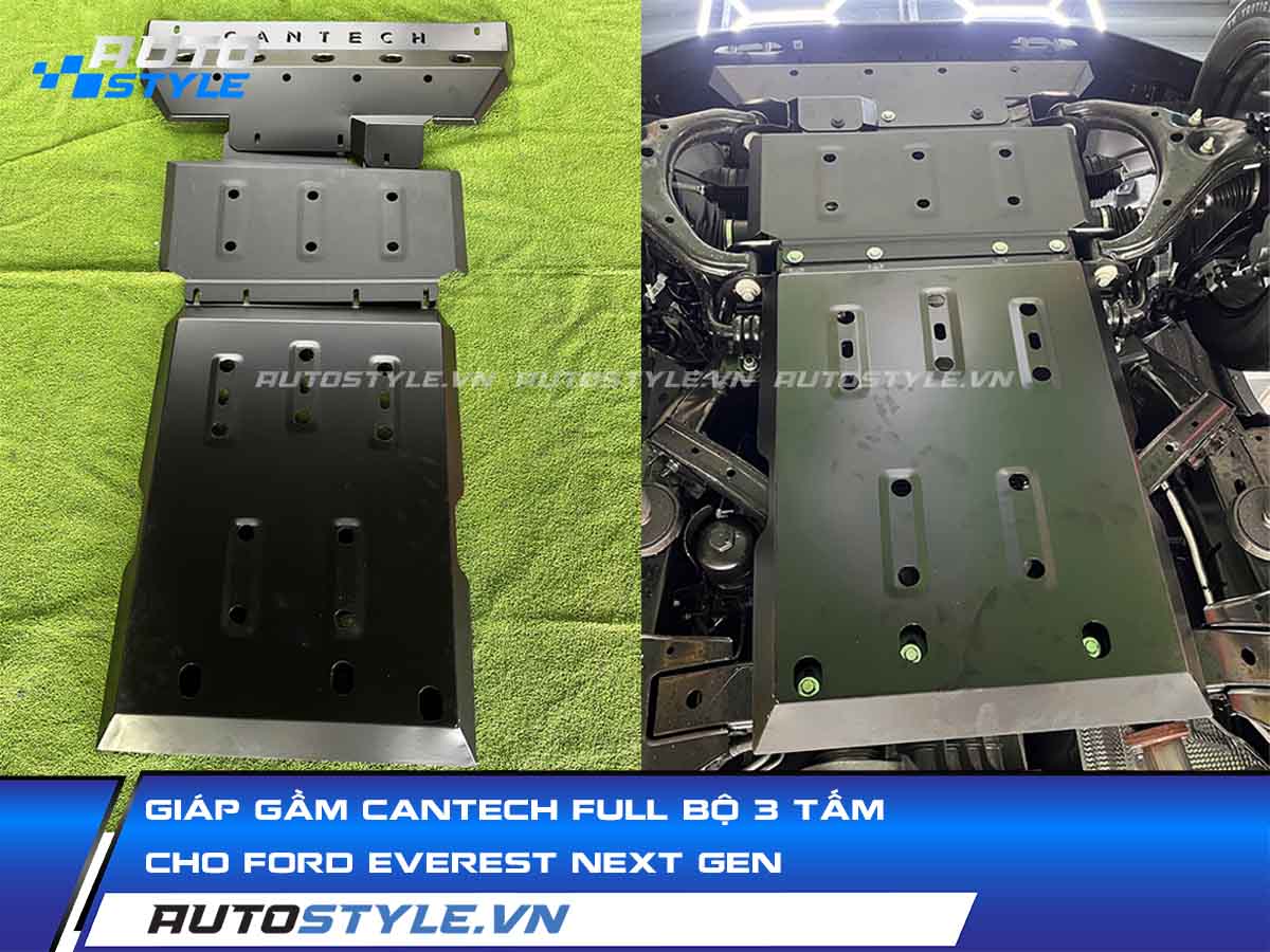 Giáp Gầm Cantech Full Bộ 3 Tấm Cho Ford Everest