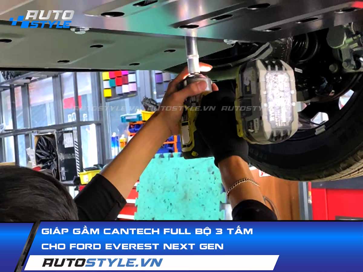 Giáp Gầm Cantech Full Bộ 3 Tấm Cho Ford Everest Next Gen