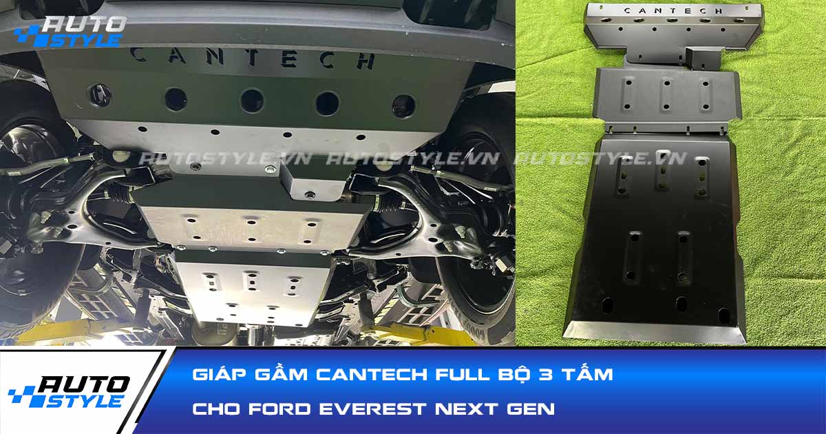 Giáp Gầm Cantech Full Bộ 3 Tấm Cho Ford Everest Next Gen