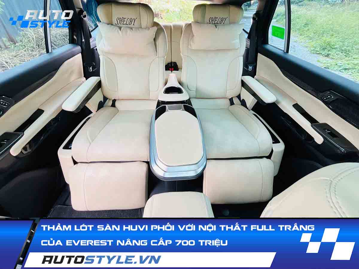 Thảm Lót Sàn Huvi Phối Với Nội Thất Full Trắng Của Everest Nâng Cấp 700 Triệu