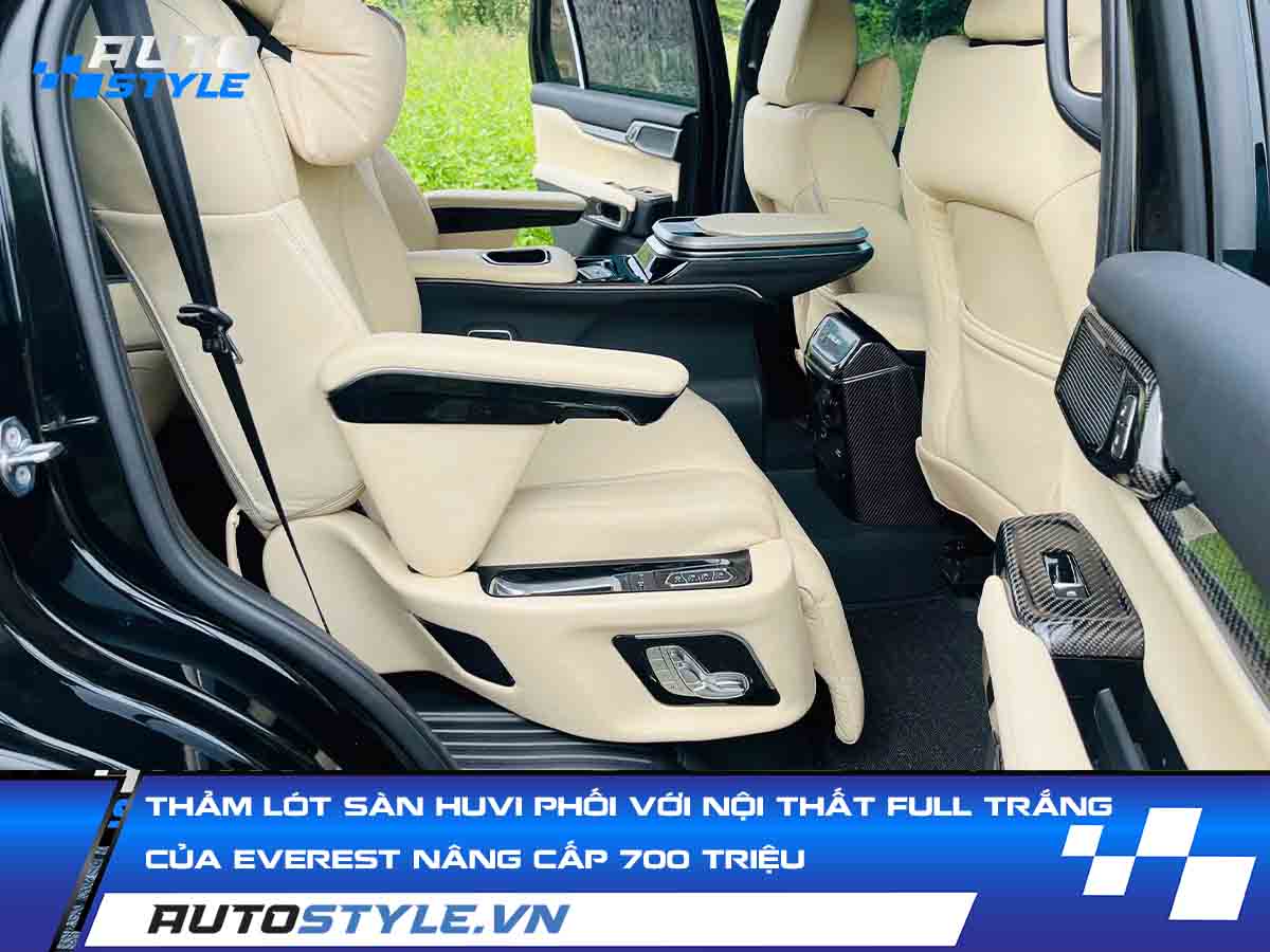 Thảm Lót Sàn Huvi Phối Với Nội Thất Full Trắng Của Everest Nâng Cấp 700 Triệu