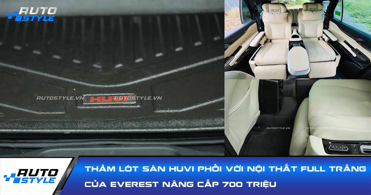 Thảm Lót Sàn Huvi Phối Với Nội Thất Full Trắng Của Everest Nâng Cấp 700 Triệu