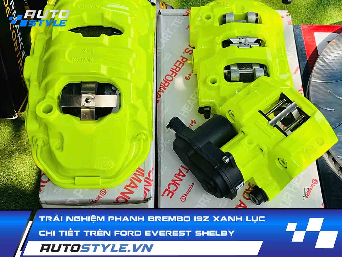 Trải Nghiệm Bộ Phanh Brembo 19Z Xanh Lục Trên Ford Everest Shelby