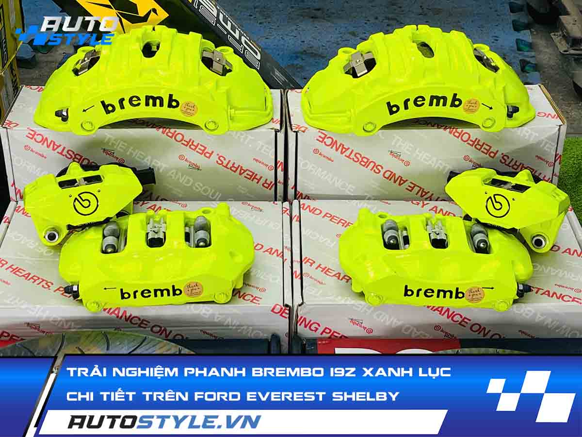 Trải Nghiệm Bộ Phanh Brembo 19Z Xanh Lục Trên Ford Everest Shelby