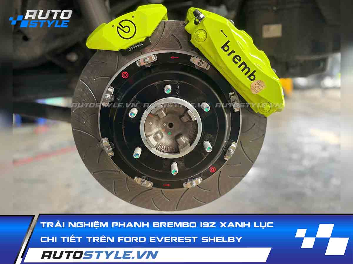 Trải Nghiệm Bộ Phanh Brembo 19Z Xanh Lục Trên Ford Everest Shelby