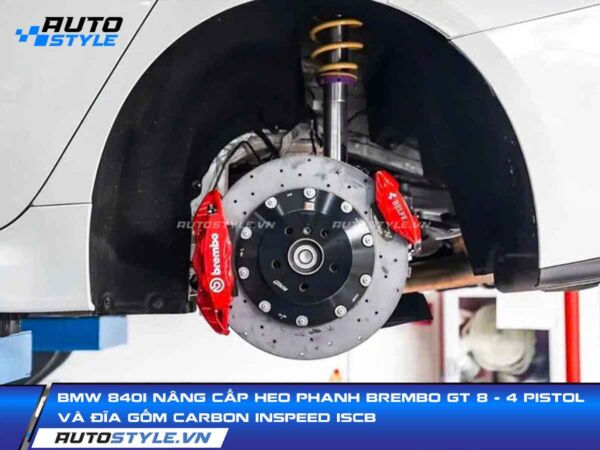 Nâng Cấp Phanh Brembo GT & Đĩa Gốm Carbon INSPEED ISCB Cho BMW 840i
