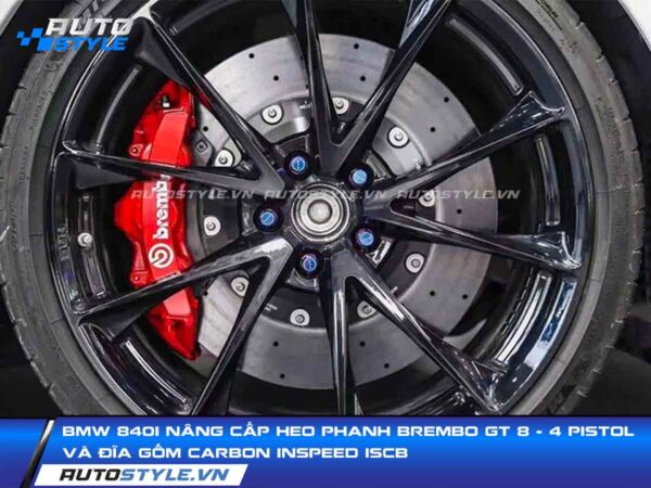 Nâng Cấp Phanh Brembo GT & Đĩa Gốm Carbon INSPEED ISCB Cho BMW 840i