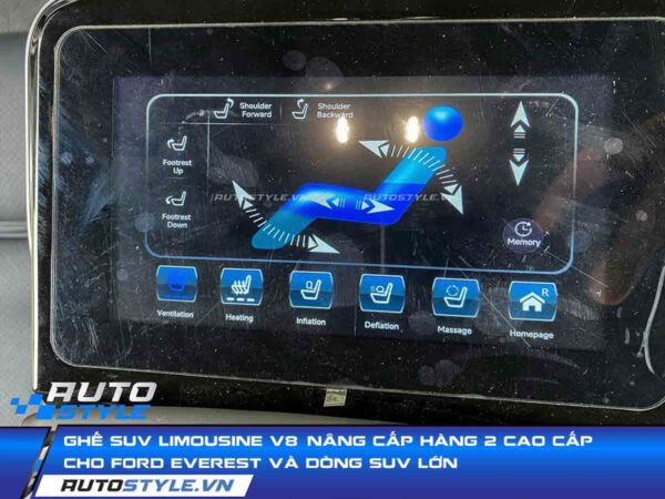 Ghế SUV Limousine V8 Dành Cho Ford Everest Nâng Cấp Hàng Ghế 2 Chuẩn Chủ Tịch Tại AutoStyle