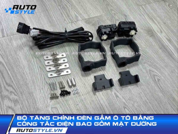 Bộ tăng chỉnh đèn gầm ô tô bằng công tắc điện bao gồm mặt dưỡng