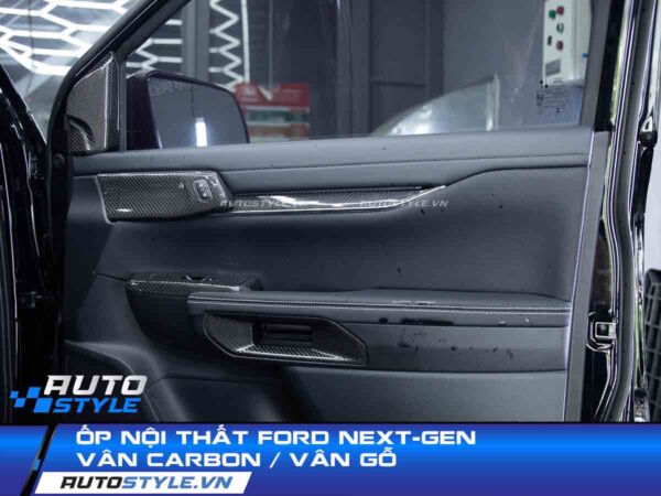Ốp Nội Thất Ford Next-Gen Vân Carbon Vân Gỗ Bảo Vệ Vị Trí Thiết Yếu Nhất