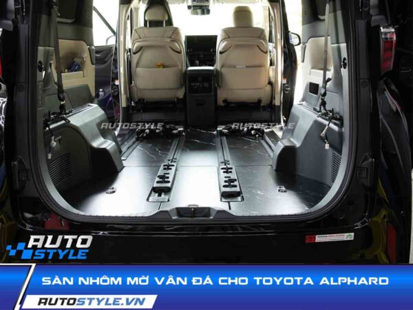 Sàn Nhôm Mờ Vân Đá Cho Toyota Alphard Nâng Tầm Không Gian Thượng Lưu