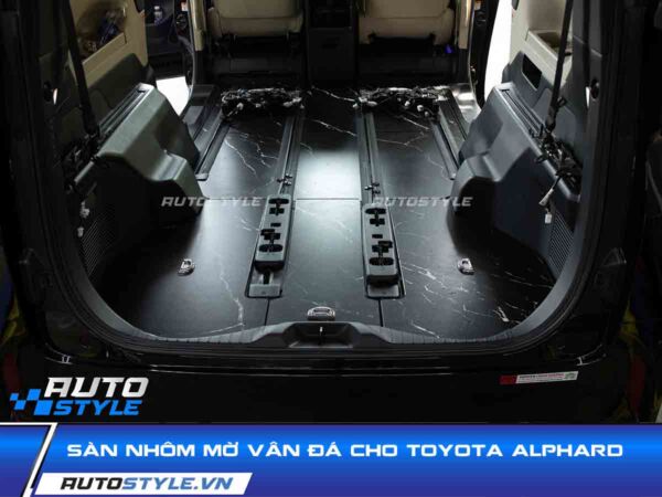 Sàn Nhôm Mờ Vân Đá Cho Toyota Alphard Nâng Tầm Không Gian Thượng Lưu