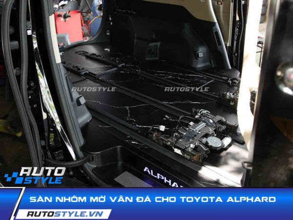 Sàn Nhôm Mờ Vân Đá Cho Toyota Alphard Nâng Tầm Không Gian Thượng Lưu