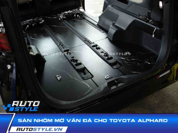 Sàn Nhôm Mờ Vân Đá Cho Toyota Alphard Nâng Tầm Không Gian Thượng Lưu