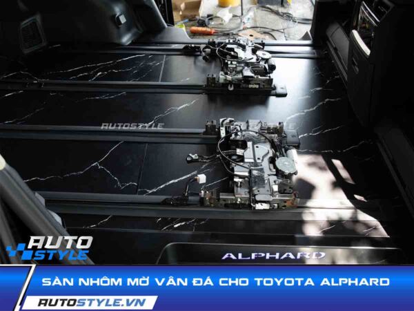 Sàn Nhôm Mờ Vân Đá Cho Toyota Alphard Nâng Tầm Không Gian Thượng Lưu
