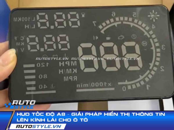 HUD Tốc Độ A8 Giải Pháp Hiển Thị Thông Tin Lên Kính Lái Cho Ô Tô
