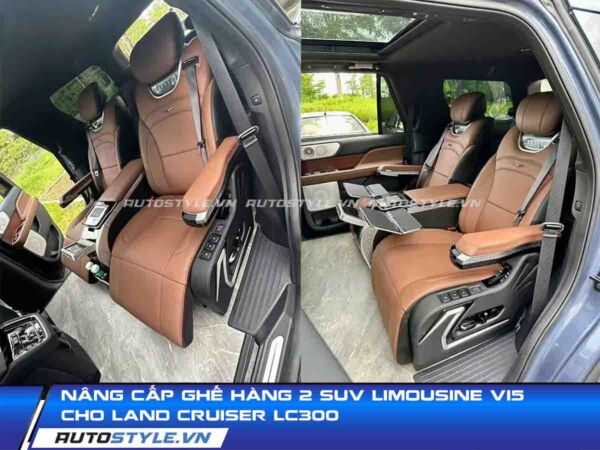 Nâng cấp ghế hàng 2 SUV Limousine V15 cho Land Cruiser LC300