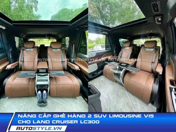 Nâng cấp ghế hàng 2 SUV Limousine V15 cho Land Cruiser LC300