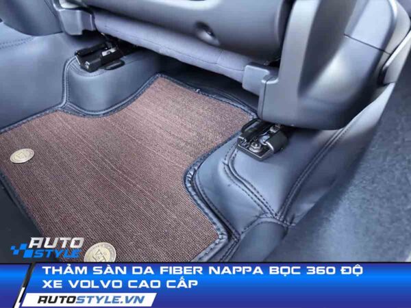 Thảm sàn da Fiber Nappa bọc 360 độ xe Volvo cao cấp