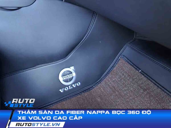 Thảm sàn da Fiber Nappa bọc 360 độ xe Volvo cao cấp