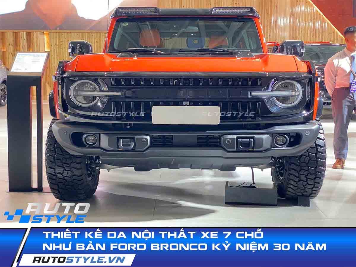 Thiết kế da nội thất xe 7 chỗ như bản Ford Bronco kỷ niệm 30 năm