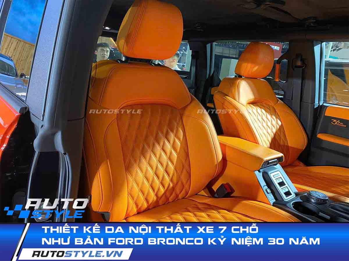 Thiết kế da nội thất xe 7 chỗ như bản Ford Bronco kỷ niệm 30 năm