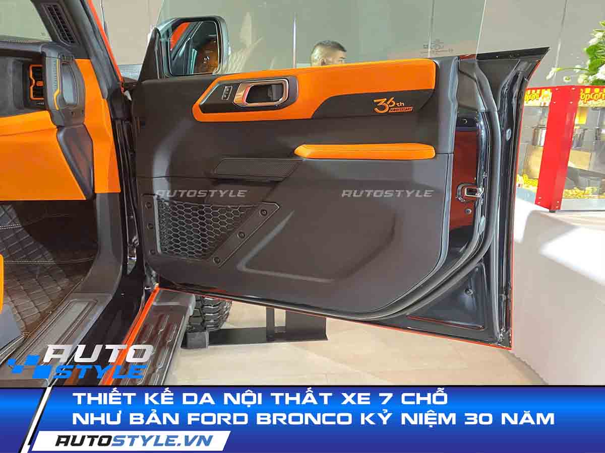 Thiết kế da nội thất xe 7 chỗ như bản Ford Bronco kỷ niệm 30 năm