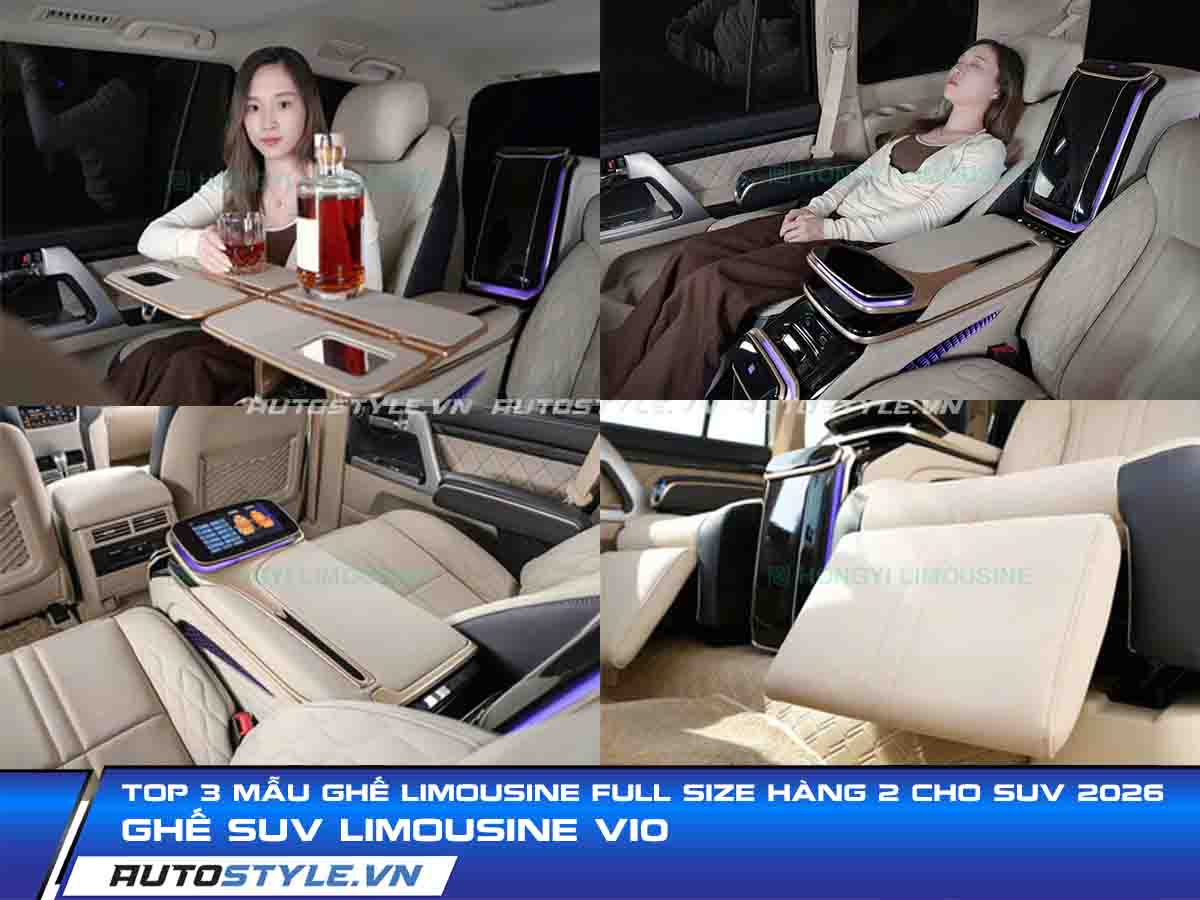 Top 3 Mẫu Ghế Limousine FULL SIZE Hàng 2 Cho SUV 2026
