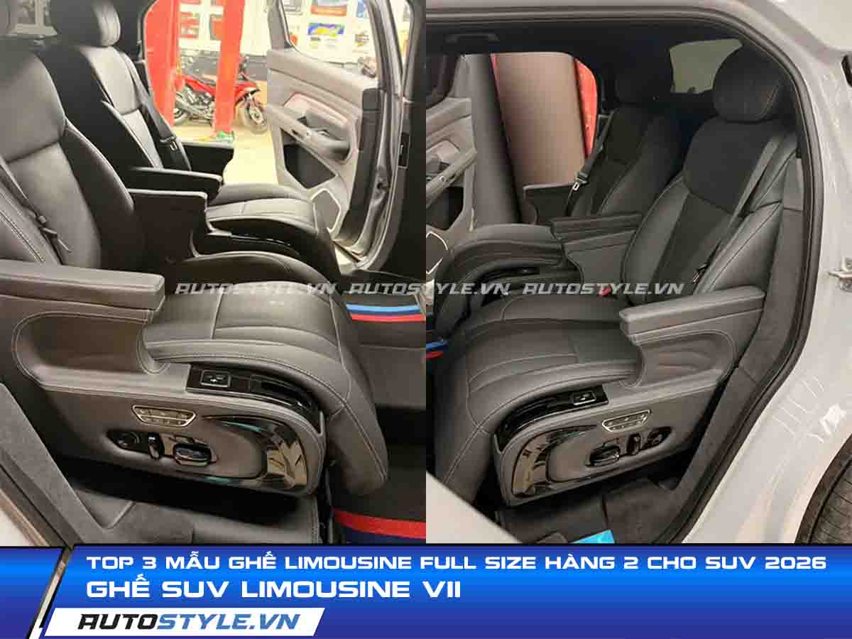 Top 3 Mẫu Ghế Limousine FULL SIZE Hàng 2 Cho SUV 2026