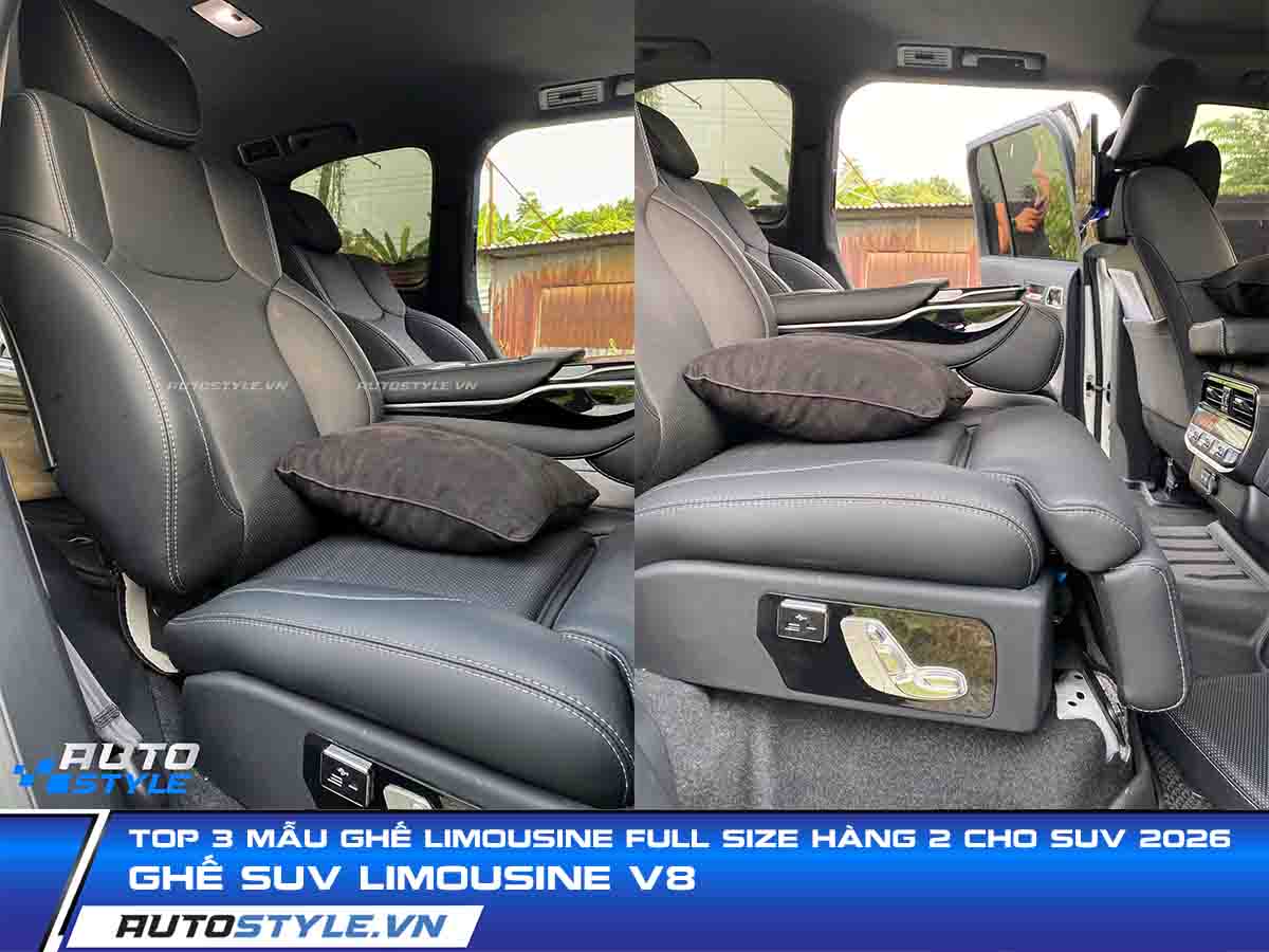Top 3 Mẫu Ghế Limousine FULL SIZE Hàng 2 Cho SUV 2026