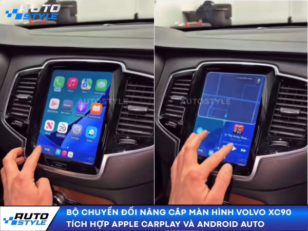 Bộ Chuyển Đổi Nâng Cấp Màn Hình Volvo XC90 Tích Hợp Apple CarPlay Và Android Auto