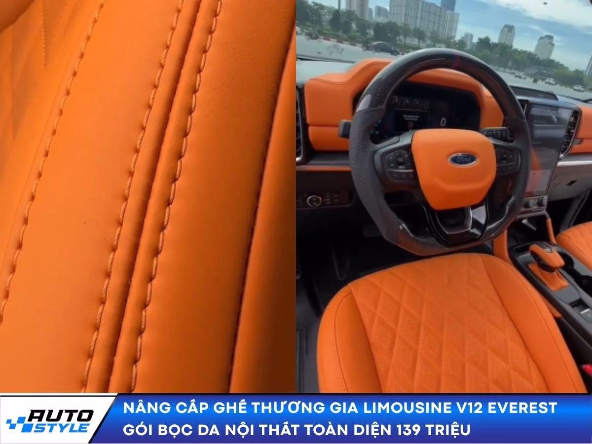 Nâng Cấp Ghế Thương Gia Limousine V12 Everest Gói Bọc Da Nội Thất Toàn Diện 139 Triệu (2)