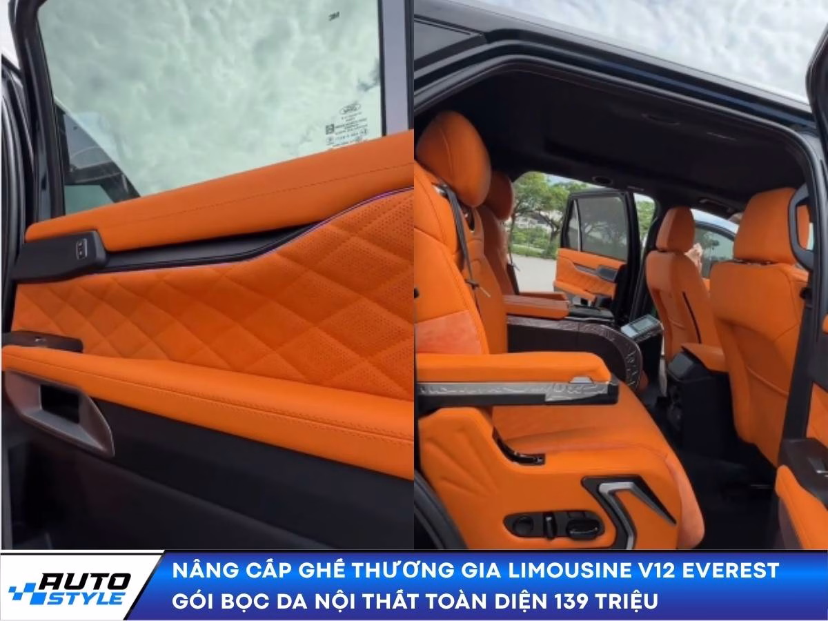 Nâng Cấp Ghế Thương Gia Limousine V12 Everest Gói Bọc Da Nội Thất Toàn Diện 139 Triệu (2)