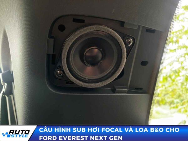Cấu hình Sub hơi Focal và loa B&O cho Ford Everest Next Gen