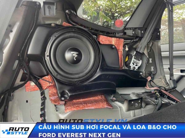 Cấu hình Sub hơi Focal và loa B&O cho Ford Everest Next Gen