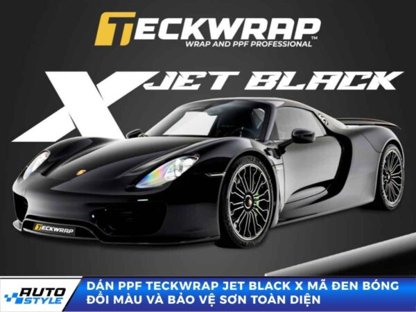 Dán PPF TeckWrap Jet Black X Mã Đen Bóng Đổi Màu Và Bảo Vệ Sơn Toàn Diện