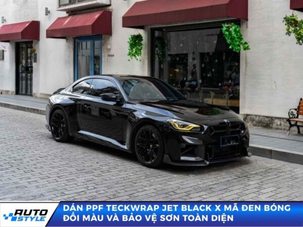 Dán PPF TeckWrap Jet Black X Mã Đen Bóng Đổi Màu Và Bảo Vệ Sơn Toàn Diện